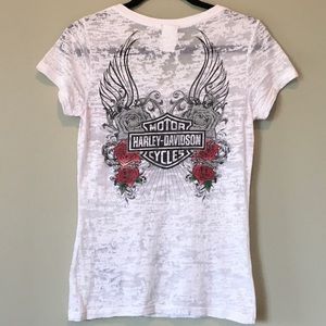 Harley Davidson Women’s Burnout T-Shirt  Medium